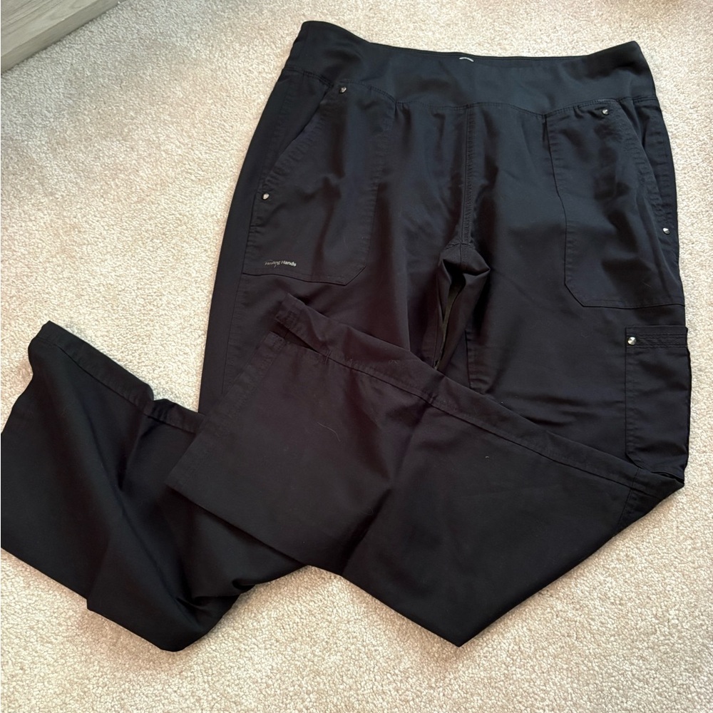 Healing Hands Black Scrub Pants